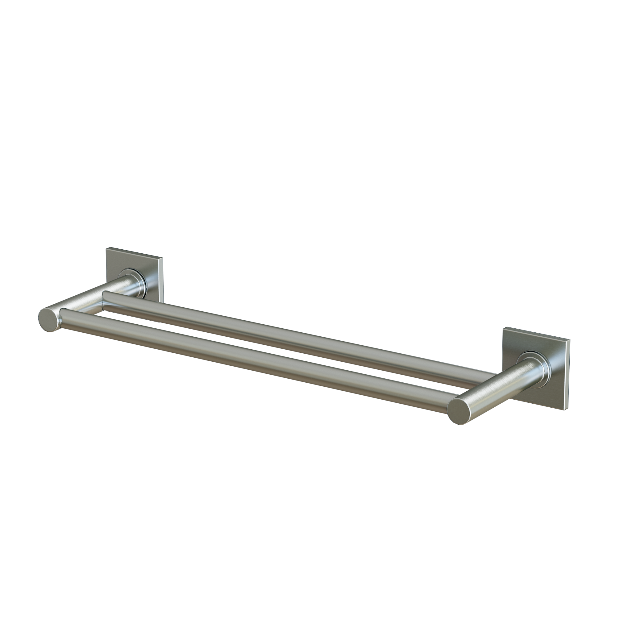 Dep45 Bn Sqaure Plate Double Towel Rail 450mm 2