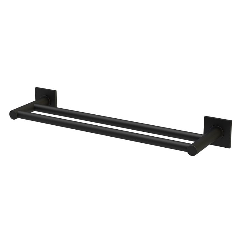 Dtr 45 Square Double Towel Master Rail Matte Black 1 Jpg