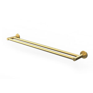 Dtr 75 Round Double Towel Brushed Gold Master Rail 1 Jpg