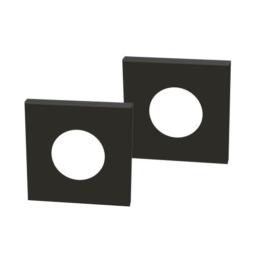 Large Square Cover Plate Matte Black