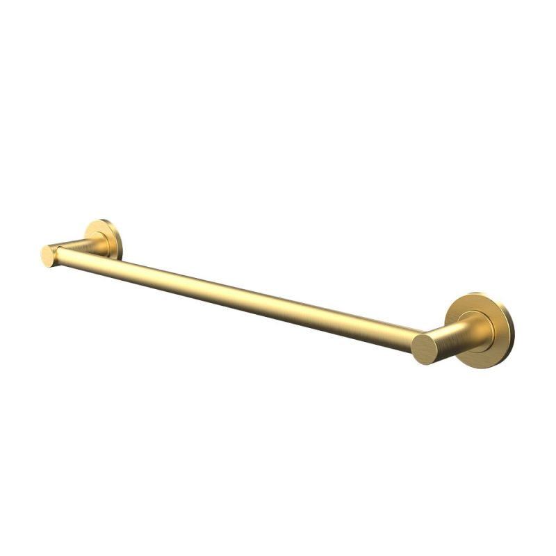 Str 45 Single Towel Round Master Rail Brushed Gold