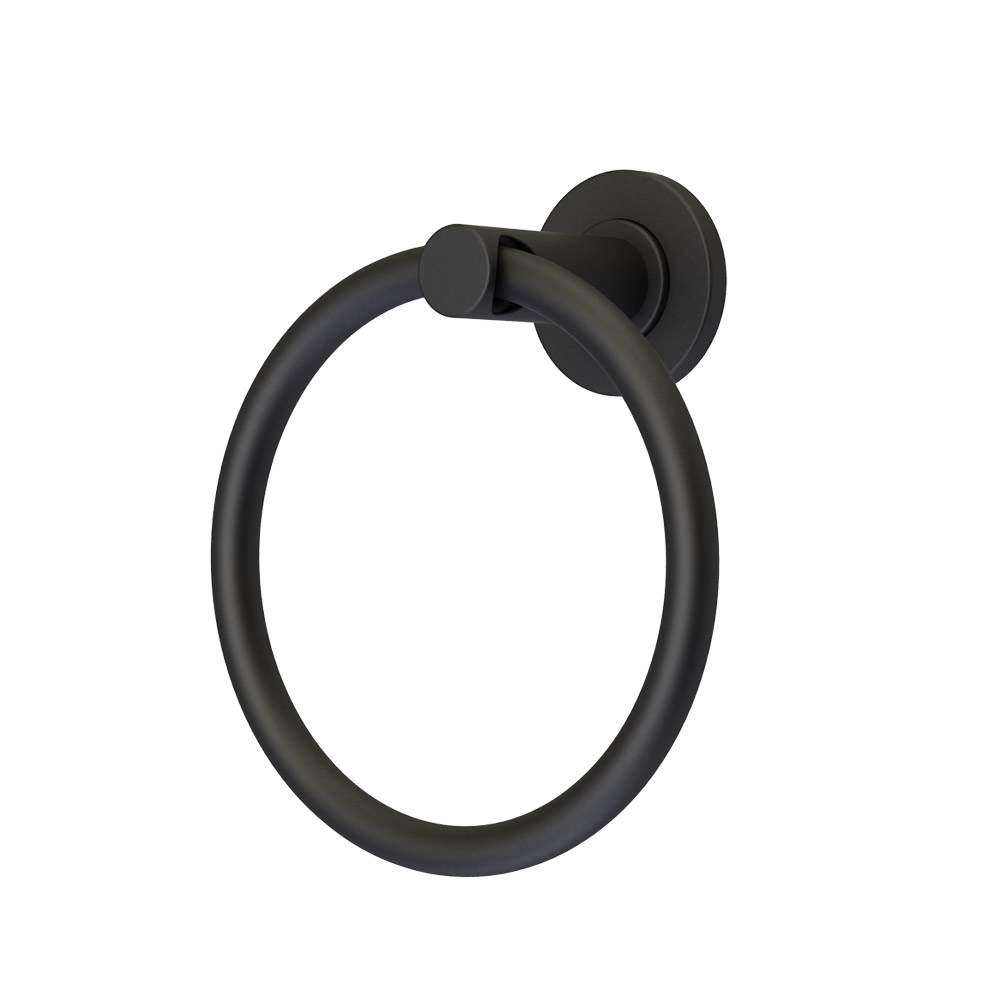 Towel Ring – SecureFix* Matte Black - Master Rail by UDO Systems